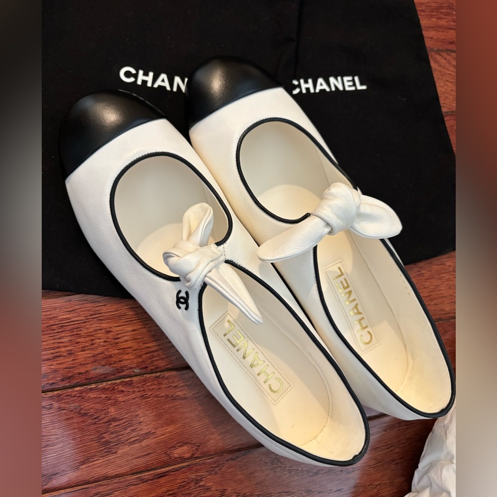 Chanel Bow Ballerina Flat New Size 39.5